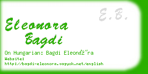 eleonora bagdi business card